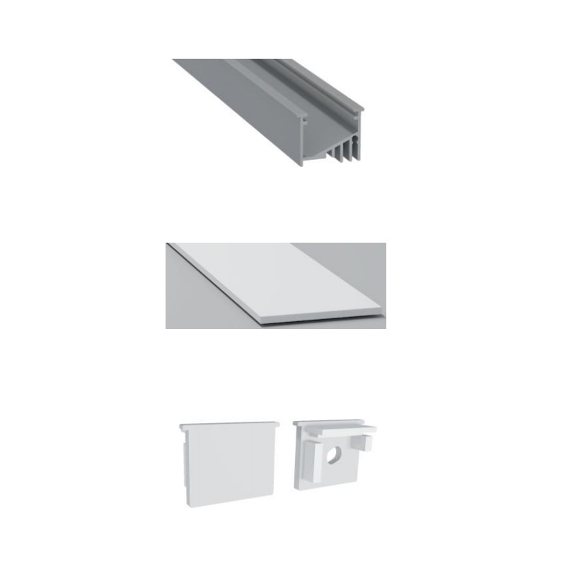 Recessed 12mm LED Light Strip Diffuser Aluminum Profile Recessed 12mm LED Light Strip Diffuser Aluminum Profile